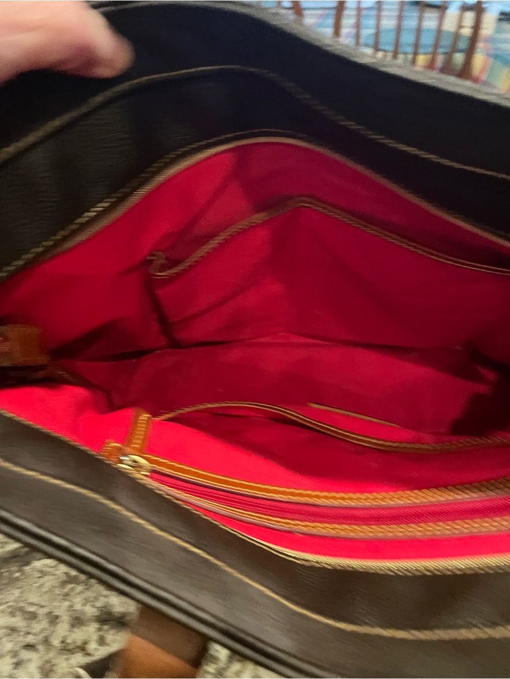 Dooney & Bourke Dark Brown Leather Tote - Picture 4 of 4